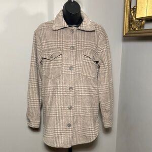 Joie XS Flannel Plaid Shacket Shirt Jacket